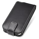 PDAIR レザーケース for iPhone 4S / 4 縦開きタイプ(ブラック) PALCIPOHN4F/BL