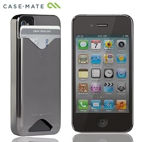 Case-Mate iPhone 4S / 4 �J�[�h�z���_�[�t�n�[�h�P�[�X ID Case �O���X�E���^���b�N�E�V���o�[ CM015574
