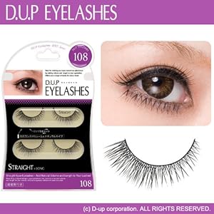 【クリックで詳細表示】D.U.P アイラッシュ(つけまつげ) ストレート 108(2ぺア入)