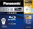 Panasonic �u���[���C�f�B�X�N �^��p4�{�� 25GB(�P�w �ǋL�^) 20���p�b�N LM-BR25LH20M