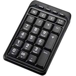 【クリックで詳細表示】ELECOM Bluetoothテンキーパッド メンブレン ホットキー搭載 ブラック TK-TBM008BK