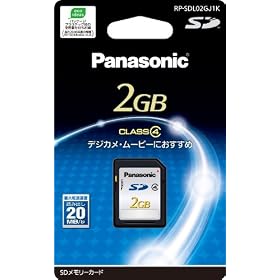 Panasonic 2GB SD�������[�J�[�h CLASS4 RP-SDL02GJ1K