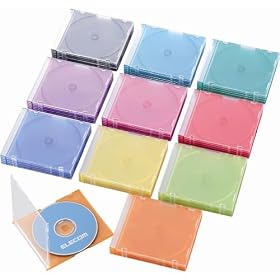ELECOM CD DVD Blu-ray �X�����v���P�[�X 1�����[ 50�� 10�F CCD-017L10C