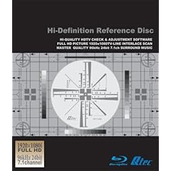 『Hi-Definition Reference Disc＝ハイ・デフィニィション・リファレンス・ディスク』（製作・販売キューテック \9,975）ハイビジョン映像・音声用のチェック用ブルーレイディスク。液晶テレビの動画ボヤケや動画解像度を実際に確認することができる