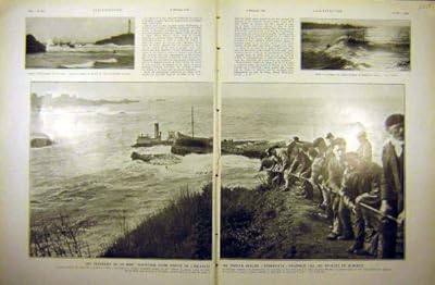  1930 年の Knebworth ビアリッツの難破の救助のフリゲート艦の印刷物