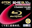 TDK �^��p�u���[���C�f�B�X�N 50GB BD-RE(�J��Ԃ��^��p) 2X �m�[�}�����[�x�� 10mm�P�[�X �P�i BEV50A1S