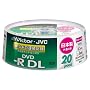 Victor �f�[�^�pDVD-R �Ж�2�w 8�{�� �z���C�g�v�����^�u�� 20�� ���{�� VD-R85CS20