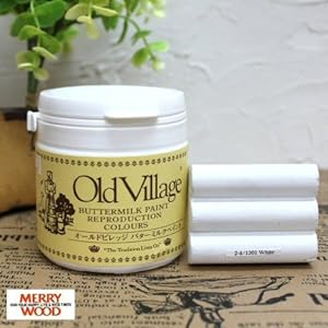【クリックで詳細表示】バターミルクペイント200ml(自然塗料) 2-4/1301 White