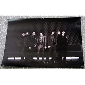 �|�X�^�[�����_�N(TOHOSHINKI)DBSK TVXQ - Five In The Black 2nd Album(�|�X�^�[��p�P�[�X�ɓ���) 36 x 51