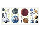  OUTER SPACE astronaut planet WALL APPLIQUES wallpaper