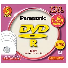 �����d��Y�� DVD-R�f�B�X�N 4.7GB(�Ж�120��) 5���p�b�N LM-RF120MW5