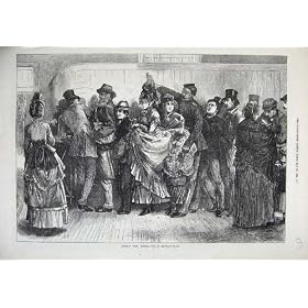 1872 Holidays Booking Excursion Train Families Fine Art