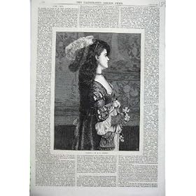 Fine Art Portrait Beautiful Girl Narcissa 1870 Jacquet