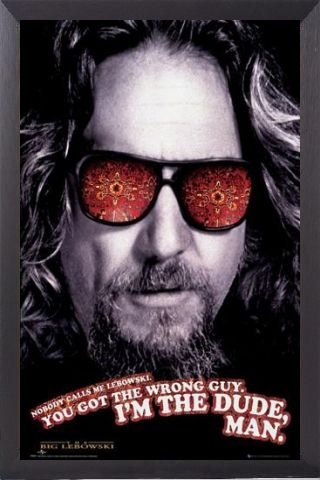  The Big Lebowski Poster und Holz-Rahmen - The Dude (91 x 61cm)