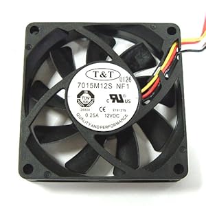 【クリックで詳細表示】T＆T製 ケース用ファン7cm 15mm厚高速タイプ 7015M12S