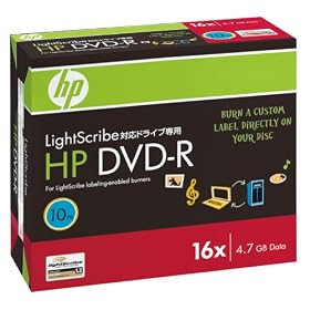 HP �f�[�^�pDVD-R 16�{���Ή� ���C�g�X�N���C�u�h���C�u�Ή� 10���p�b�N(5mm�P�[�X����) DVD-R4.7HLBBX10P