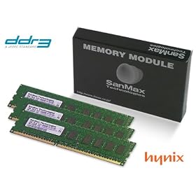 SanMax �T�[�o�[/���[�N�X�e�[�V�����p������ hynix DRAM/�T�[�}���Z���T���� DDR3-1333(PC3-10600) U-DIMM ECC�Ή� CL9 12GB(4GB x 3��)�Z�b�g 1.5volt JEDEC���� SMD-12G68EHP-13H-T