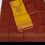 Multi Plain / Solid Chanderi Cotton Dress Material With Dupatta