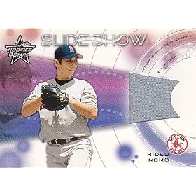 �y��� �p�Y�z2001 Leaf Rookies&Stars Slideshow Jersey 100������(038/100) (Nomo Hideo) (�W���[�W�J�[�h)