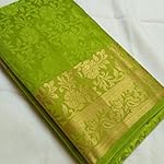 Green Tassar Silk Saree With blouse piece