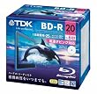 TDK �^��p�u���[���C�f�B�X�N BD-R 25GB 1-6�{�� �z���C�g���C�h�v�����^�u�� 20���p�b�N 5mm�X�����P�[�X BRV25PWC20A
