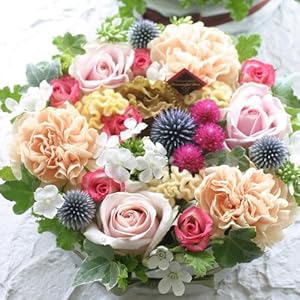 【クリックで詳細表示】フラワーケーキ【 アレンジメント 記念日 誕生日 フラワーギフト 花 新築祝い 開店祝い フィオーレ】