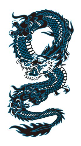  祭化粧　R212　昇り龍-2（17.5cm x 10cm）