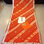 Orange Plain / Solid Cotton Dress Material With Dupatta