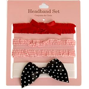 【クリックで詳細表示】goldbug ヘアーバンド3本セット ブラックリボンセット 90693