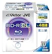 Victor �f���p�u���[���C�f�B�X�N 1��^��p �Ж�2�w  50GB 4�{�� �ی�R�[�g(�n�[�h�R�[�g) ���C�h�z���C�g�v�����^�u�� 10�� BV-R260HW10