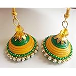 Yellow green jhumka