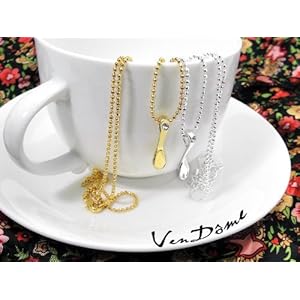 【クリックで詳細表示】【期間限定SALE/999円】新作 ベビー スプーン ネックレス ゴールド スワロフスキー使用 出産などの お祝いに！！ 幸運 救う ブランド/VenDome