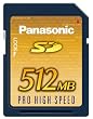 Panasonic SD�������[�J�[�h512MB RP-SDK512J1A