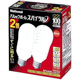 Panasonic �p���b�N�{�[���X�p�C���� �{�[���d��100�^�^�C�vA25�` 2�� �d���F EFA25EL222T