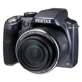 PENTAX �f�W�^���J���� X90 1200����f ���w26�{�Y�[�� �L�p26mm 2.7�^�t�� 1cm�}�N��