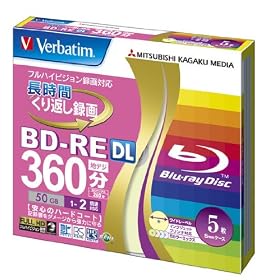 �O�H���w���f�B�A Verbatim ���{�� BD-RE DL 2�w�� (�n�[�h�R�[�g�d�l) ����Ԃ��^��p 50GB 1-2�{�� 5mm�P�[�X 5���p�b�N 5�F ���C�h����Ή� �J���[�~�b�N�X���[�x�� VBE260NMP5V1
