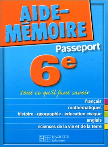  Aide-Mémoire Passeport : 6e - 11-12 ans