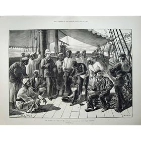 1878 Stanley African Followers Ship Industry Fine Art