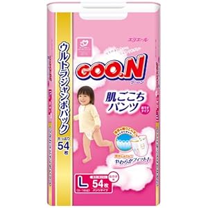 【クリックで詳細表示】グーン 肌ごこちパンツ Lサイズ 54枚 女の子