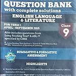 Oswaal CBSE CCE Question Bank - class 9 - English Language & Literature - Term 1 & Term 2