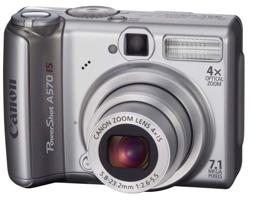  Canon PowerShot A570IS 7.1MP Digital Camera with 4x Optical Image Stabilized Zoom