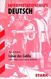 [B&uuml;cher] Interpretationshilfe Deutsch: Leben des Galilei. Interpretationshilfe Deutsch. (Lernmaterialien)