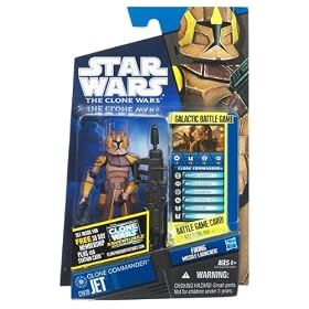 Hasbro �X�^�[�E�E�H�[�Y �N���[���E�E�H�[�Y �x�[�V�b�N�t�B�M���A �N���[���E�R�}���_�[�E�W�F�b�g/Star Wars 2011 The Clone Wars Action Figure CW38 Clone Commander Jet�y���s�A���z