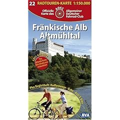 【クリックで詳細表示】ADFC-Radtourenkarte 22 Fraenkische Alb / Altmuehltal 1 ： 150 000 [地図]