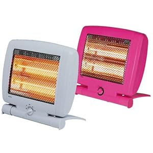 【クリックで詳細表示】FH-917 スタンド型 ミニクォーツヒーター W・ホワイト 6738ak