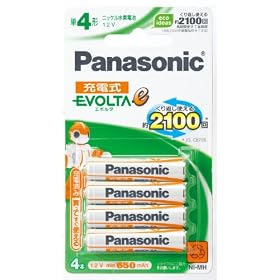 Panasonic �P4�`�j�b�P�����f�d�r4�{�p�b�N HHR-4LWS/4B