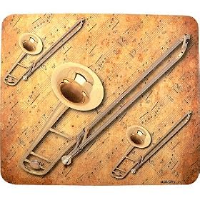 �}�E�X�p�b�h �g�����{�[�� ���� MOUSE PAD SHEET MUSIC TROMBONE