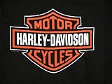  Harley Davidson Men's Black Short Sleeve T-Shirt, with Classic Harley-Davidson Orange and White Bar & Shield Logo. The Backside has the world famous St. Paul Harley-Davdson Logo, featuring the Minnesota Capitol Building in St. Paul with its famous Quadriga (Golden Horses). Men's Classic Tee Shirt, BLK-BS-SPHD-T