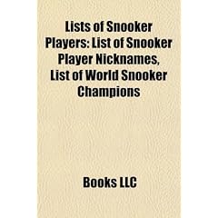 Lists of Snooker Players: List of Snooker Player Nicknames, List of World Snooker Champions
