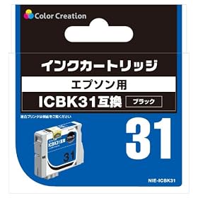 �J���[�N���G�[�V���� EPSON ICBK31�݊� �u���b�N NIE-ICBK31